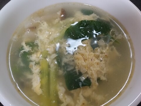 しめじと小松菜の卵スープ